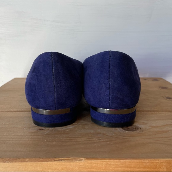Torrid Faux Suede Navy Micro Heel Loafers Size: 7W - Picture 4 of 7